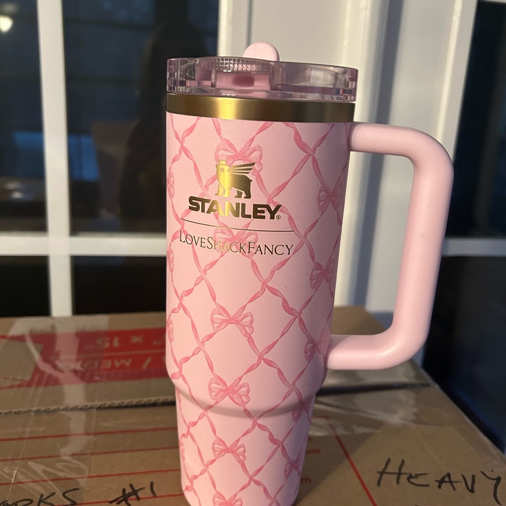 Stanley 1913 x LoveShackFancy Baby Bow Pink Peppermint 30 ounce NWT